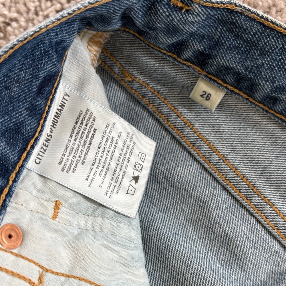 Citizens Of Humanity Blue Button-Fly Jeans - Picture 3 of 6